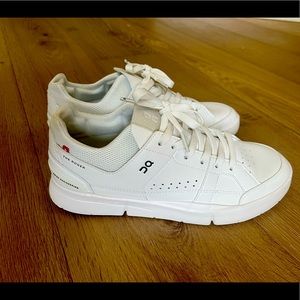 On Cloud, The Roger in white. Women’s size 9